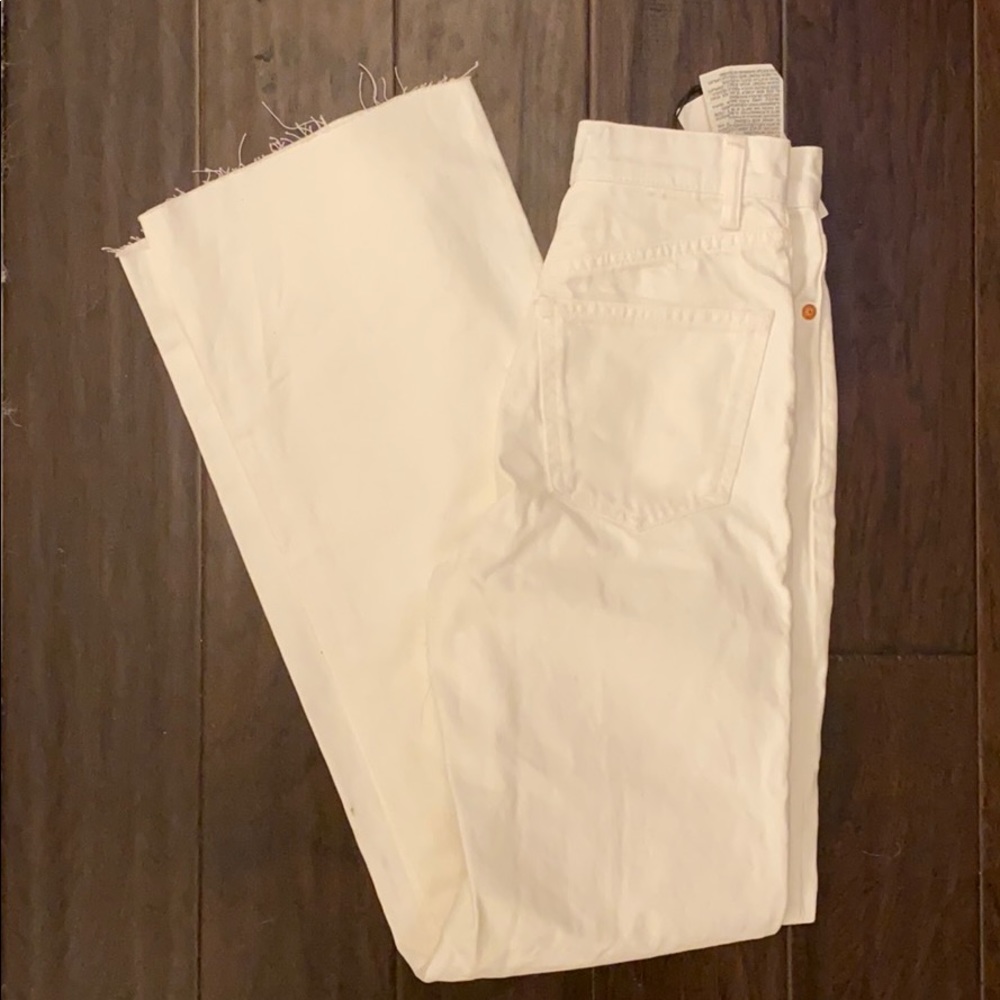 Zara Straight Leg white jeans